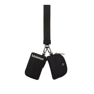 Lululemon Dual Pouch Wristlet in Black, ONE SIZE NEW